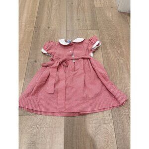 Vintage Carriage Boutique Kids Girls Gingham Smocked Short Sleeve Dress Sz 2T